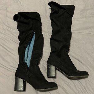 Black 3" Heel Full-Calf Boot Size 7.5